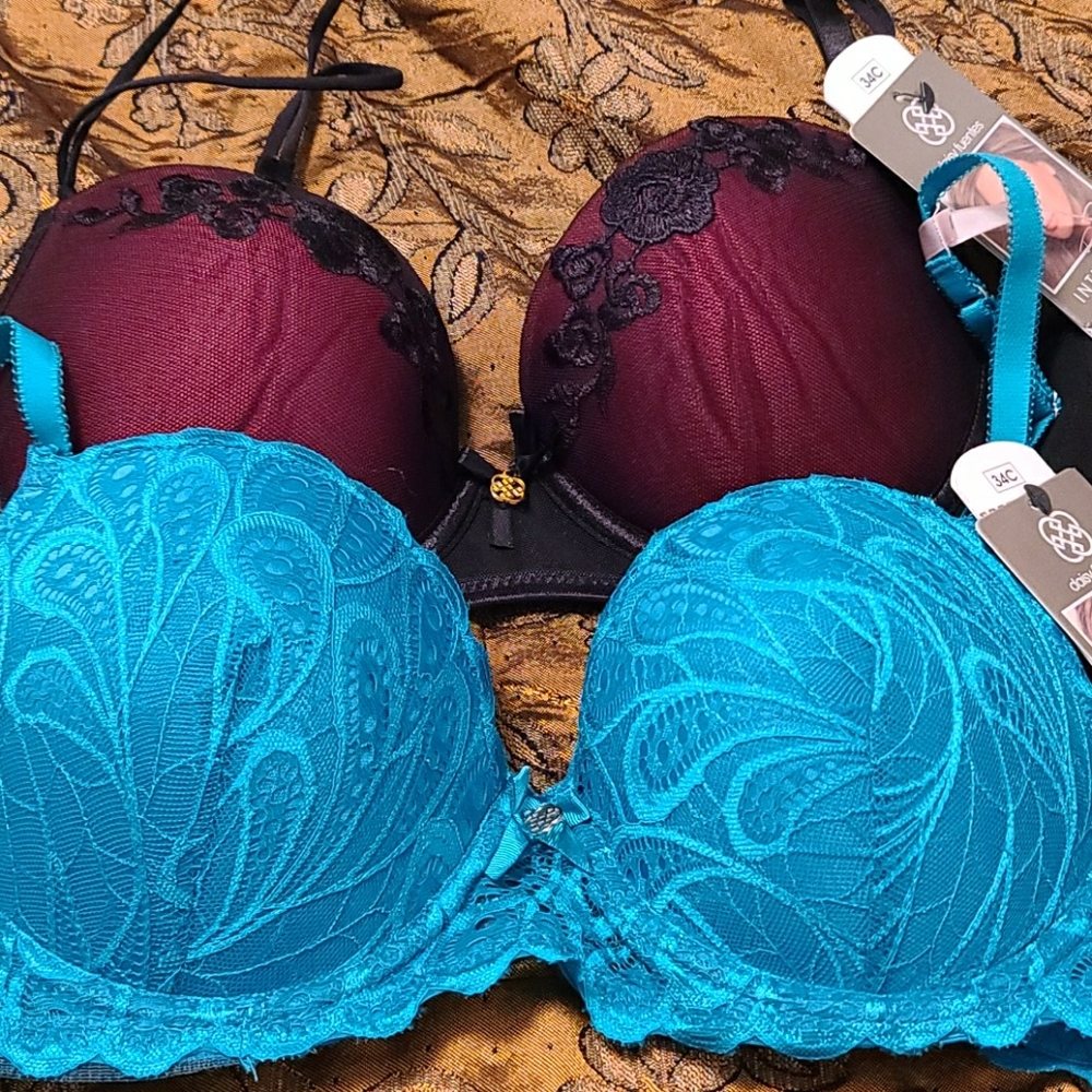 2 Daisy Fuentes push up bras